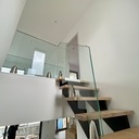 Escalier double quart tournant