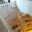 Escalier quart tournant frêne