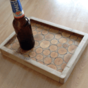 Plateau en rondin de bois