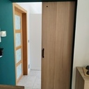 Porte coulissante en chêne