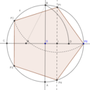 tracé du pentagone  ( BD = coté du pentagone)