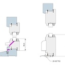 Portes et fenêtres en 58 et 68mm - plan sur règle