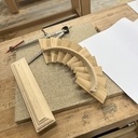 Maquette escalier courbe à limon central