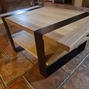 Table de salon bois métal