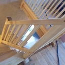 Escalier quart tournant frêne