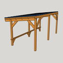 Abri avec fondation en chataignier