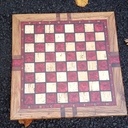 Echiquier en orme, chêne et noyer