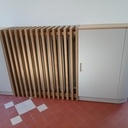 Meuble à chaussures et cache radiateur