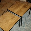 Tables basses gigognes bois et métal