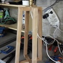 Lampe bureau en palette