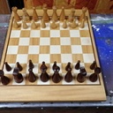 Jeu d'échecs magnétique en bois massif - Plateau et pièces