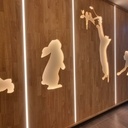 Aménagement salle d'attente cabinet vétérinaire.