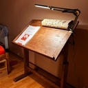 Table à dessin en châtaignier