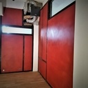 Cloisons en bois colorées