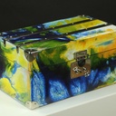 Malle - Coffret   bois  et  epoxy