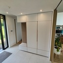 Meuble d'entrée avec assise