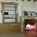 Cofre à bois avec une niche