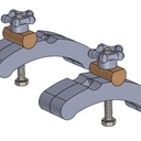 Bride de serrage "hold down clamp" : modélisation + calcul statique + CAO 3D et 2D