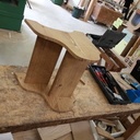 Marchepied en chêne massif