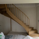 Escalier double quart balancé