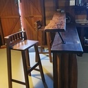 Bar - Mange debout en bois serpent