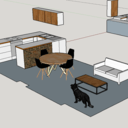 Une des nombreuses simulation réalisée avec Sketchup