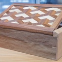 Boite à thé marquetée