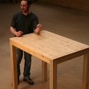 Table de bar haute en sapin du nord