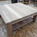 Table basse carrée en Frêne Olivier