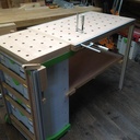 Diable pour systainer transformable en établi