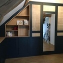 Dressing et meuble de salle de bains à porte en sisal