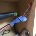 Cablage on/of en bas pour la machine et Up/Down relié au vérin