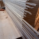 Bibliothèque sapin trois plis simple, basique...mais avec incrustation chêne