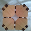 Tabouret zeloko Noyer et hêtre