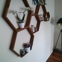 Étagères hexagonale design