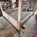 Lit baldaquin en vieux bois