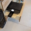 Bureau PC chêne et MDF