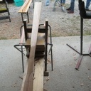 Le banc et ma pagaie avant d'attaquer avec la plane