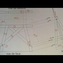 Epure et tréteau de charpente