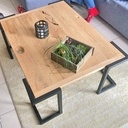 Table basse industriel pleine de caractere