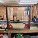 Table frêne et acier