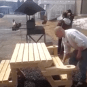 2-en-1 une table banc