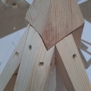 Aretier avec couronnement biaise