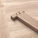 Table avec allonges en bois