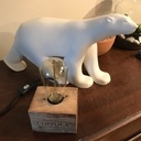 Lampe récupération bois