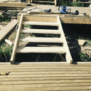 Escalier en bois massif