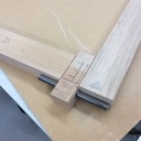 Position des pièces telles qu'elles seront présentées sur le gabarit