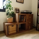 Meuble bas en Noyer pour la platine