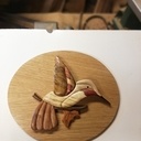 Le colibri en intarsia
