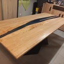 Table chêne epoxy